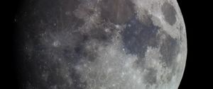 Preview wallpaper moon, craters, planet, full moon, darkness
