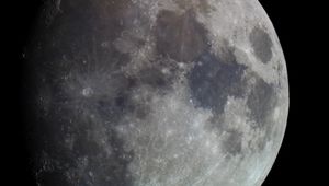 Preview wallpaper moon, craters, planet, full moon, darkness