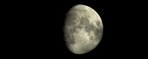 Preview wallpaper moon, craters, planet, darkness
