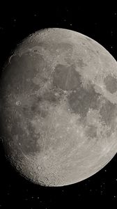 Preview wallpaper moon, craters, planet, space, stars