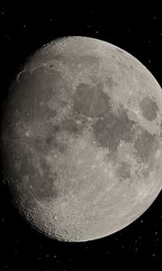 Preview wallpaper moon, craters, planet, space, stars