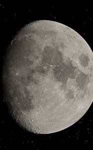 Preview wallpaper moon, craters, planet, space, stars