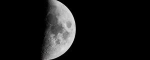 Preview wallpaper moon, craters, planet, darkness, eclipse
