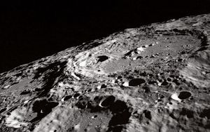 Preview wallpaper moon, craters, relief, space