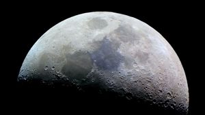 Preview wallpaper moon, craters, relief, space, darkness