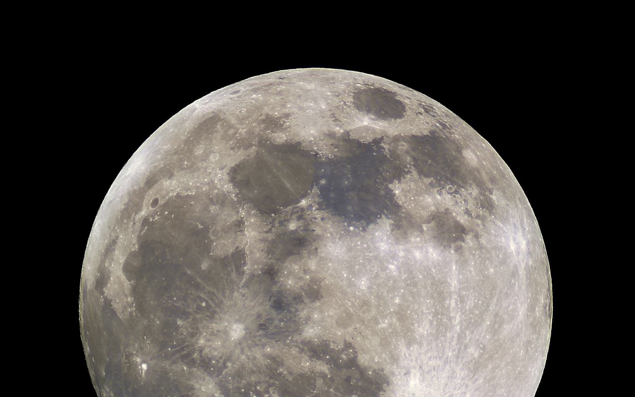 1280x800 Wallpaper moon, craters, satellite, star, planet, space