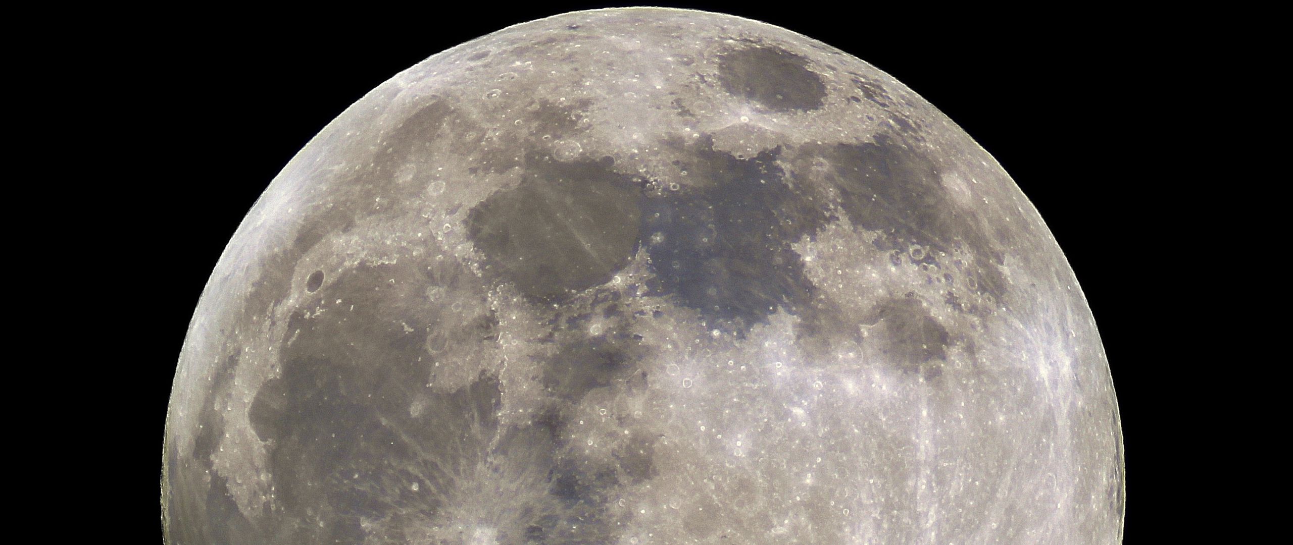 2560x1080 Wallpaper moon, craters, satellite, star, planet, space