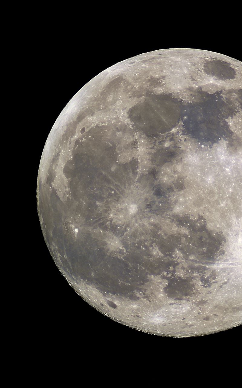 800x1280 Wallpaper moon, craters, satellite, star, planet, space