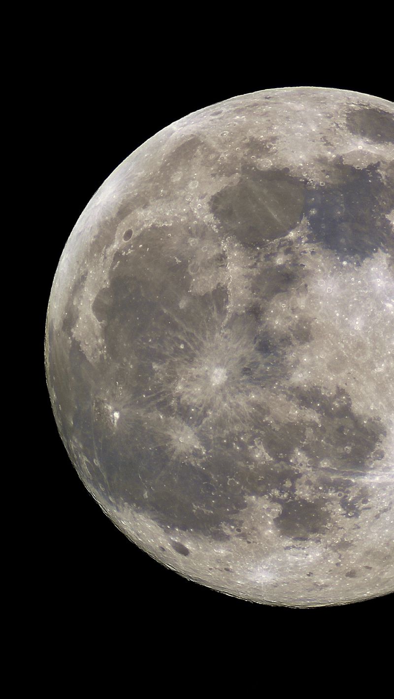 800x1420 Wallpaper moon, craters, satellite, star, planet, space