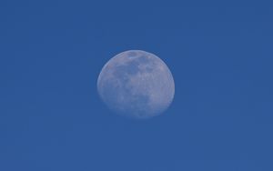 Preview wallpaper moon, craters, sky, blue, minimalism