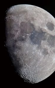 Preview wallpaper moon, craters, space, gray