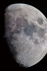Preview wallpaper moon, craters, space, gray