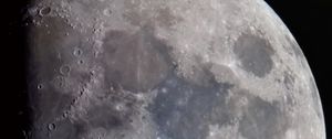 Preview wallpaper moon, craters, space, gray