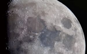Preview wallpaper moon, craters, space, gray