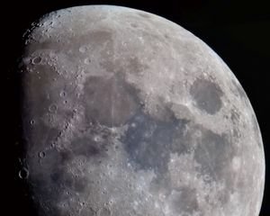 Preview wallpaper moon, craters, space, gray