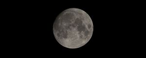 Preview wallpaper moon, craters, spots, night, full moon