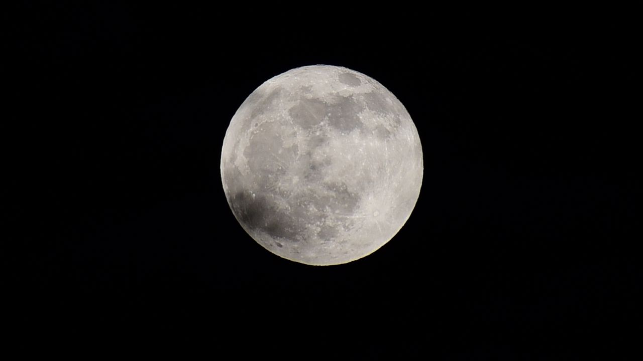 Wallpaper moon, dark, night, full moon, craters