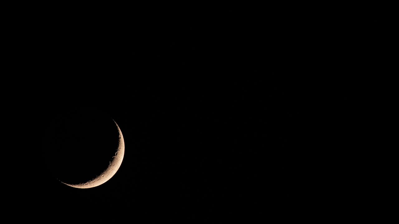 Wallpaper moon, dark, shadow, astronomy, space
