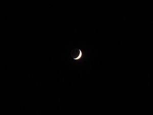 Preview wallpaper moon, eclipse, night, black, minimalism