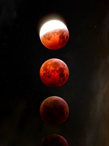 Preview wallpaper moon, eclipse, space, astronomy