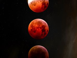 Preview wallpaper moon, eclipse, space, astronomy