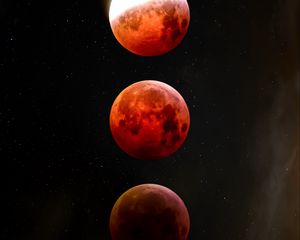 Preview wallpaper moon, eclipse, space, astronomy