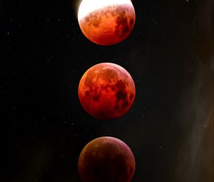 Preview wallpaper moon, eclipse, space, astronomy