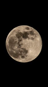 Preview wallpaper moon, full moon, black, night