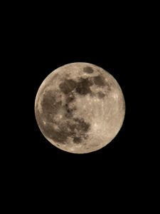 Preview wallpaper moon, full moon, black, night
