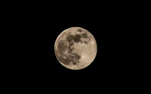 Preview wallpaper moon, full moon, black, night