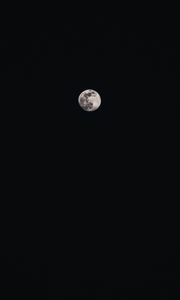 Preview wallpaper moon, full moon, black, dark