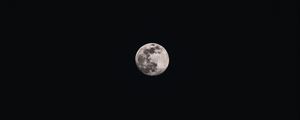 Preview wallpaper moon, full moon, black, dark