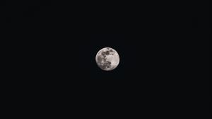 Preview wallpaper moon, full moon, black, dark