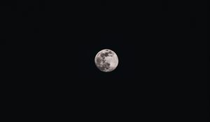 Preview wallpaper moon, full moon, black, dark