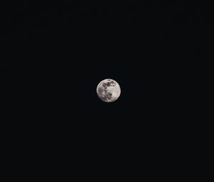 Preview wallpaper moon, full moon, black, dark