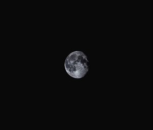 Preview wallpaper moon, full moon, bw, black