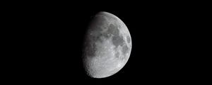 Preview wallpaper moon, full moon, craters, shadow, black