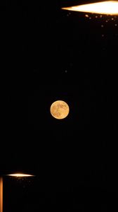 Preview wallpaper moon, full moon, lantern, black, night
