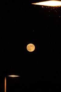 Preview wallpaper moon, full moon, lantern, black, night