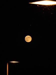 Preview wallpaper moon, full moon, lantern, black, night