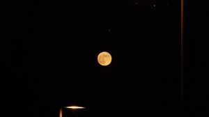 Preview wallpaper moon, full moon, lantern, black, night