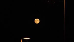 Preview wallpaper moon, full moon, lantern, black, night