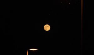 Preview wallpaper moon, full moon, lantern, black, night