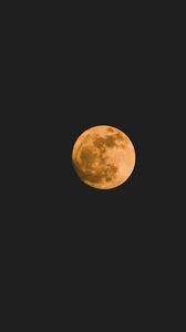 Preview wallpaper moon, full moon, night, sky, yellow