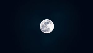 Preview wallpaper moon, full moon, night, satellite, dark, bw