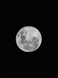 Preview wallpaper moon, full moon, night, space