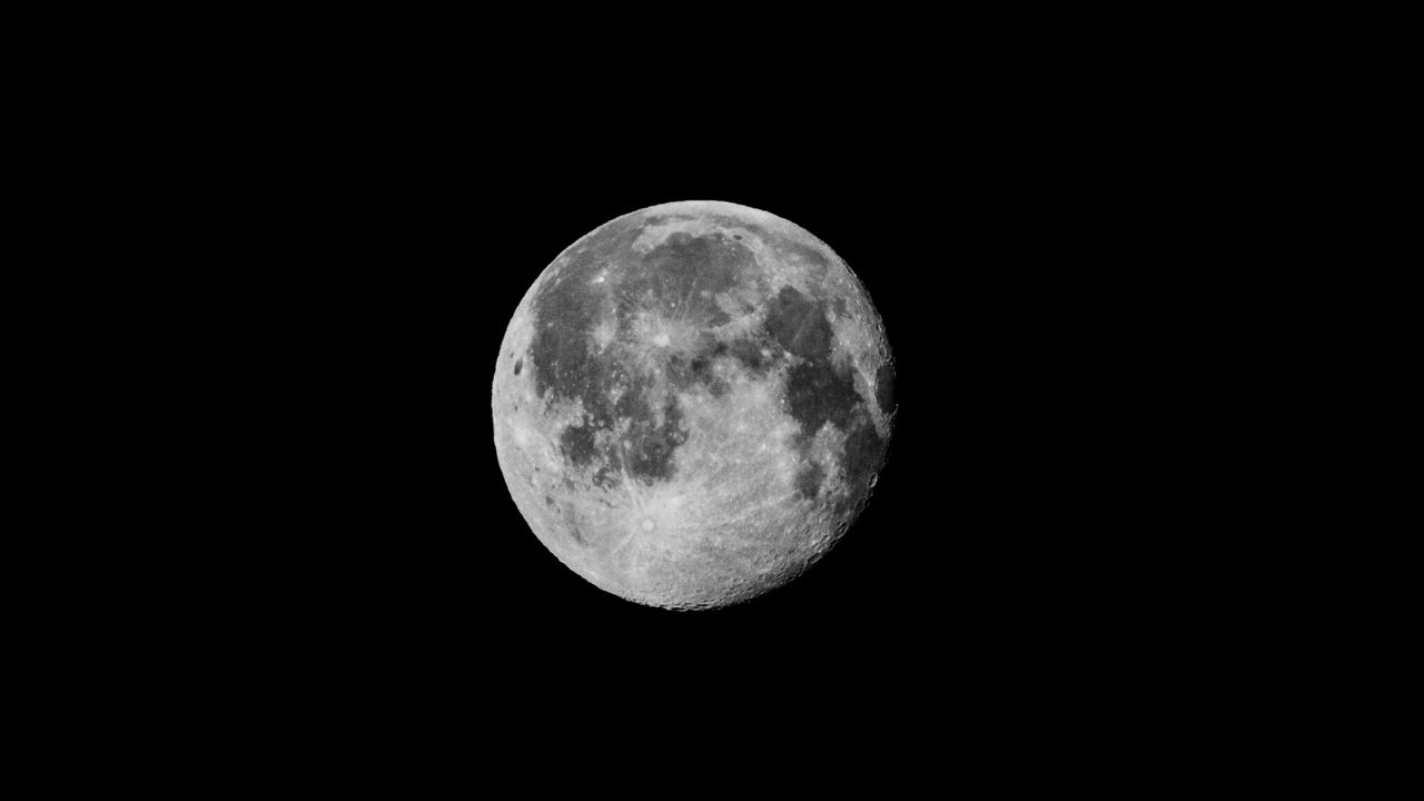 Wallpaper moon, full moon, night, space, dark