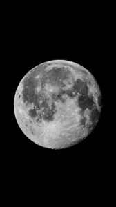 Preview wallpaper moon, full moon, night, space, dark