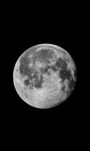 Preview wallpaper moon, full moon, night, space, dark