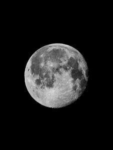 Preview wallpaper moon, full moon, night, space, dark